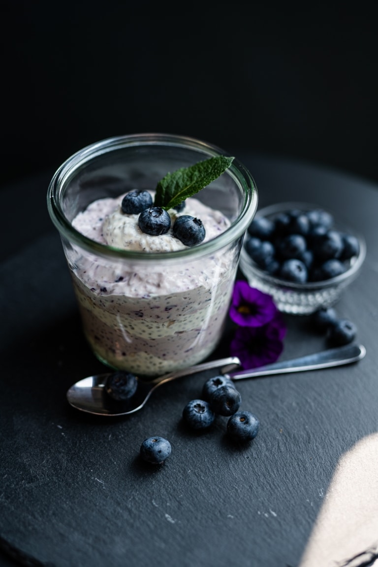 High Protein Lowcarb Chia Pudding Rezept