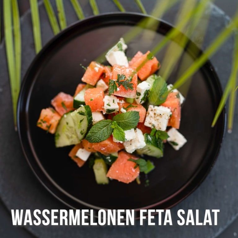Wassermelonen Feta Salat Rezept